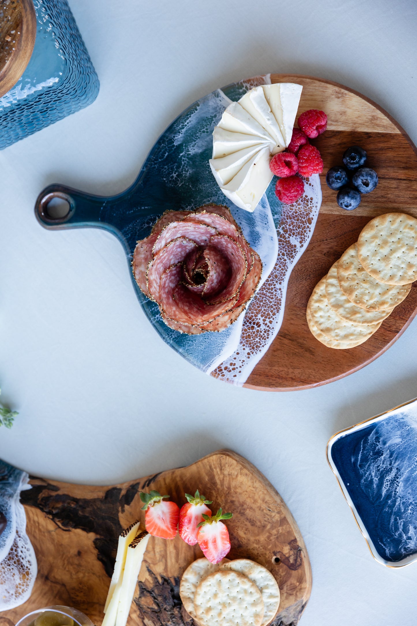 Round Coastal Charcuterie Board