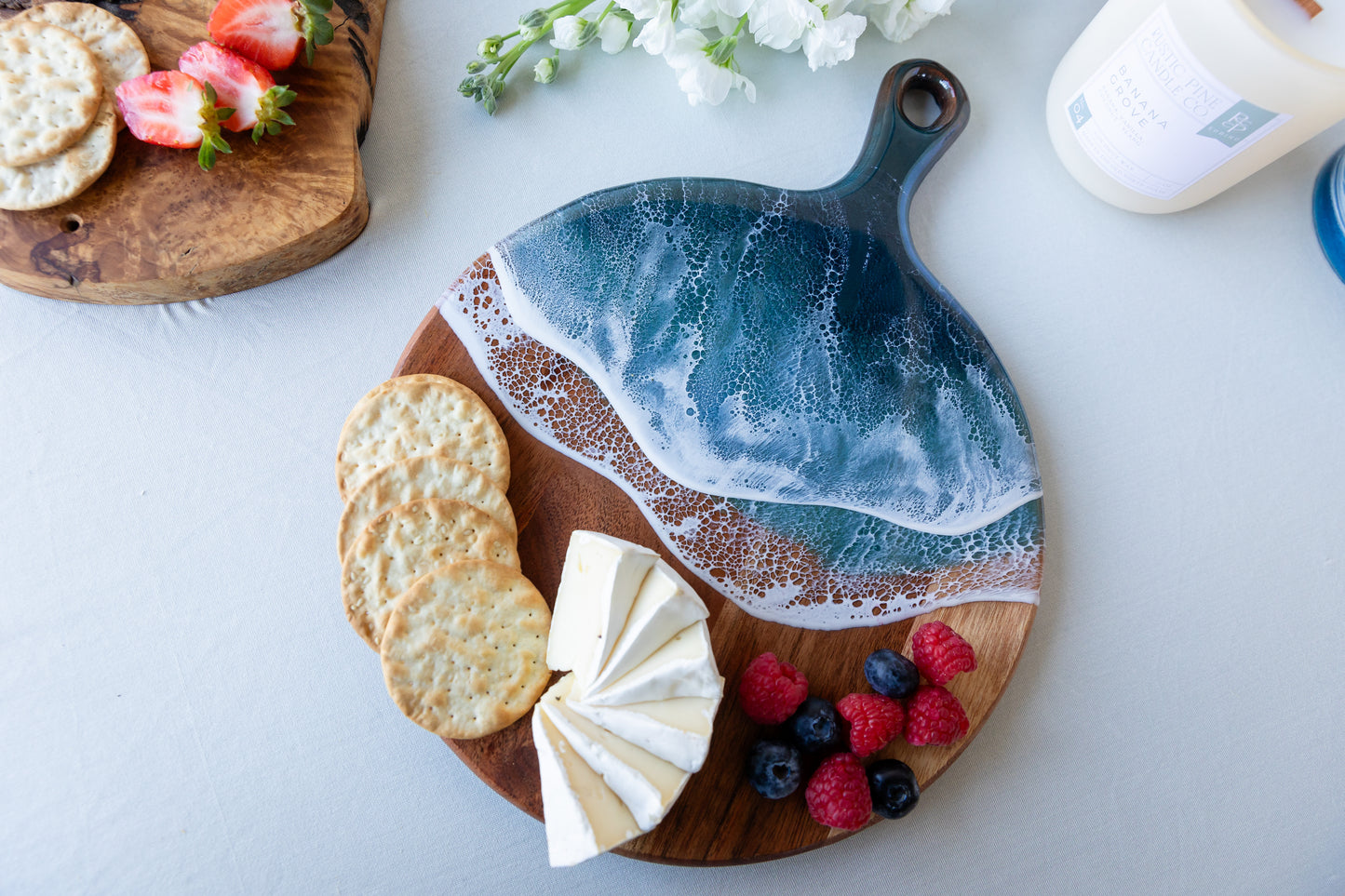 Round Coastal Charcuterie Board