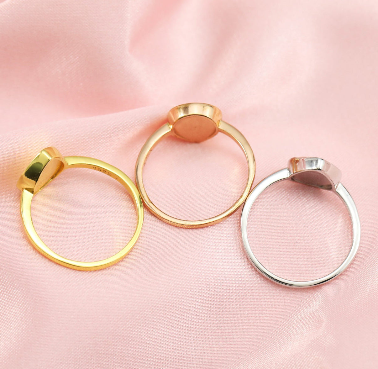 14K Solid Gold Keepsake Ring - Pear