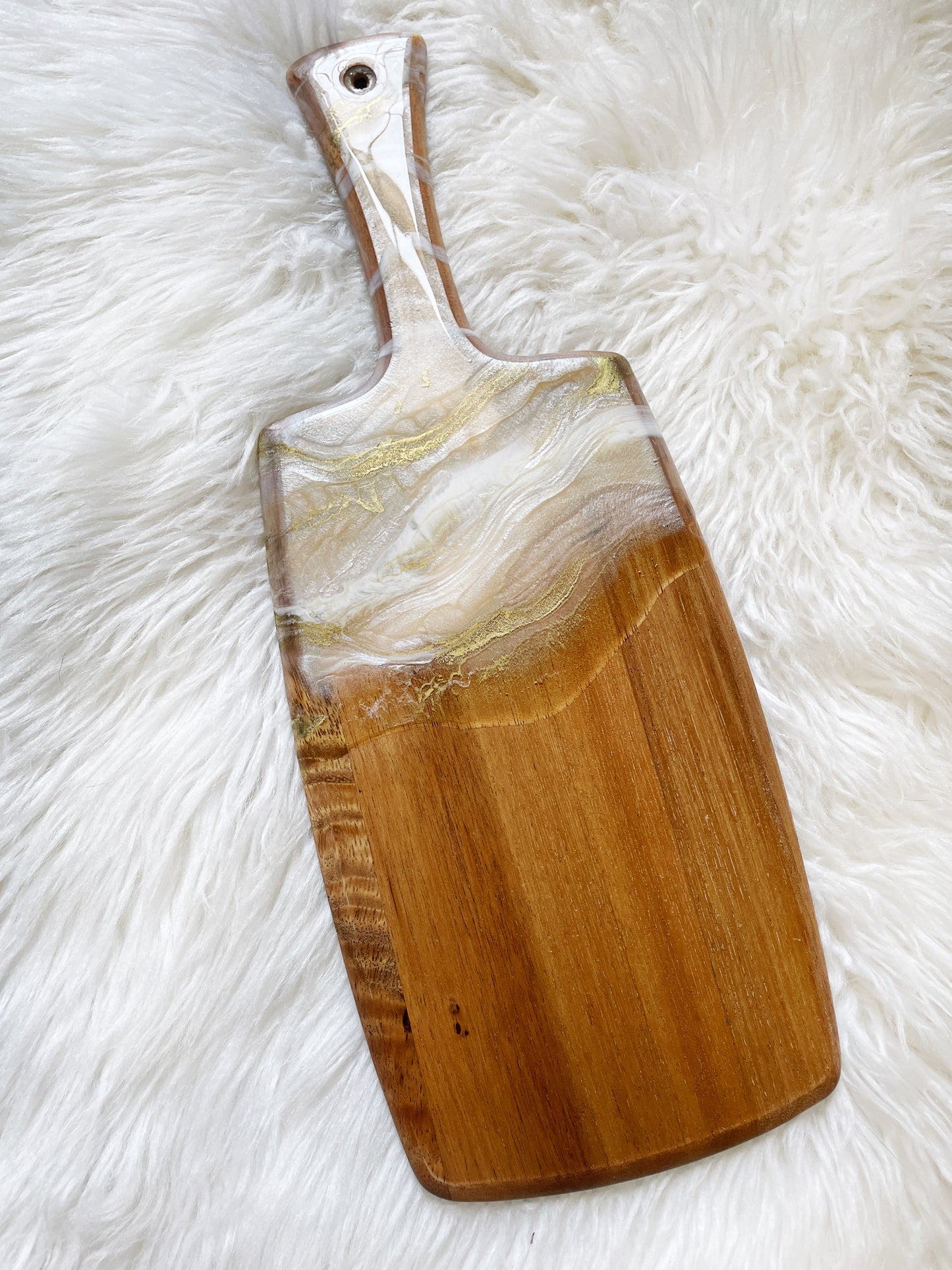 Marbled Paddle-Style Charcuterie Board