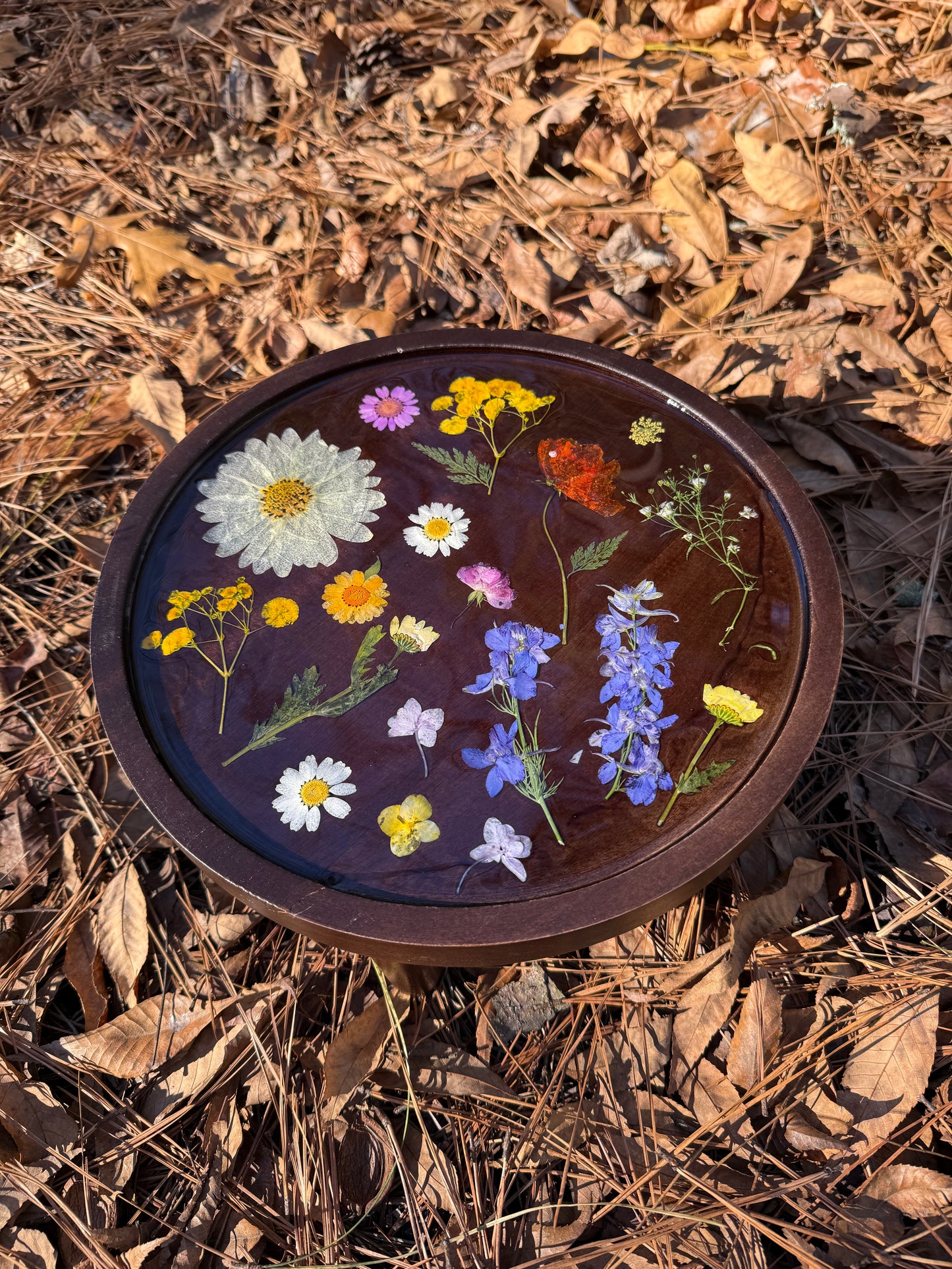 Pedestal Pressed Flower Tray