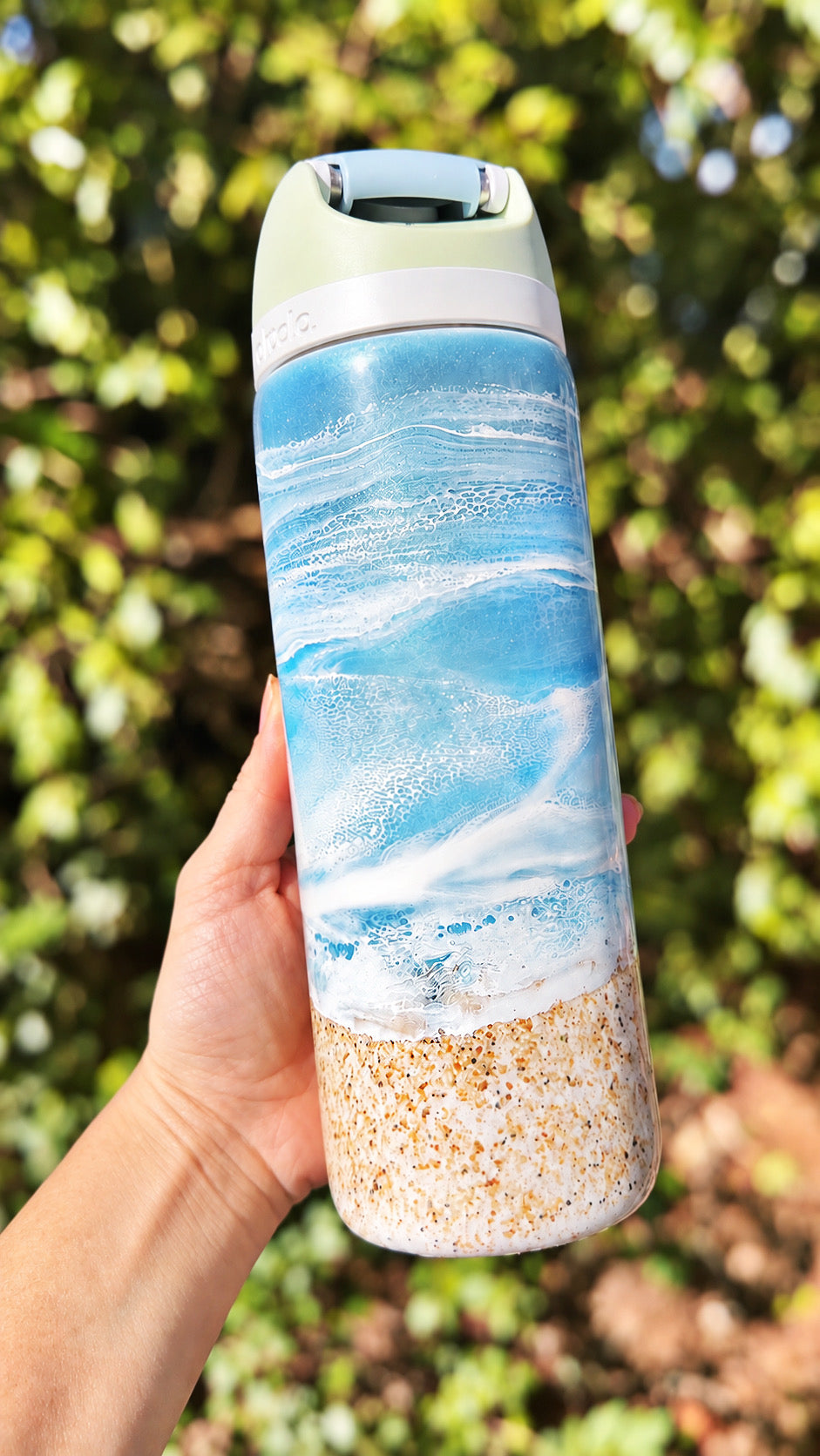 Handmade Coastal Owala® with Real Outer Banks Sand