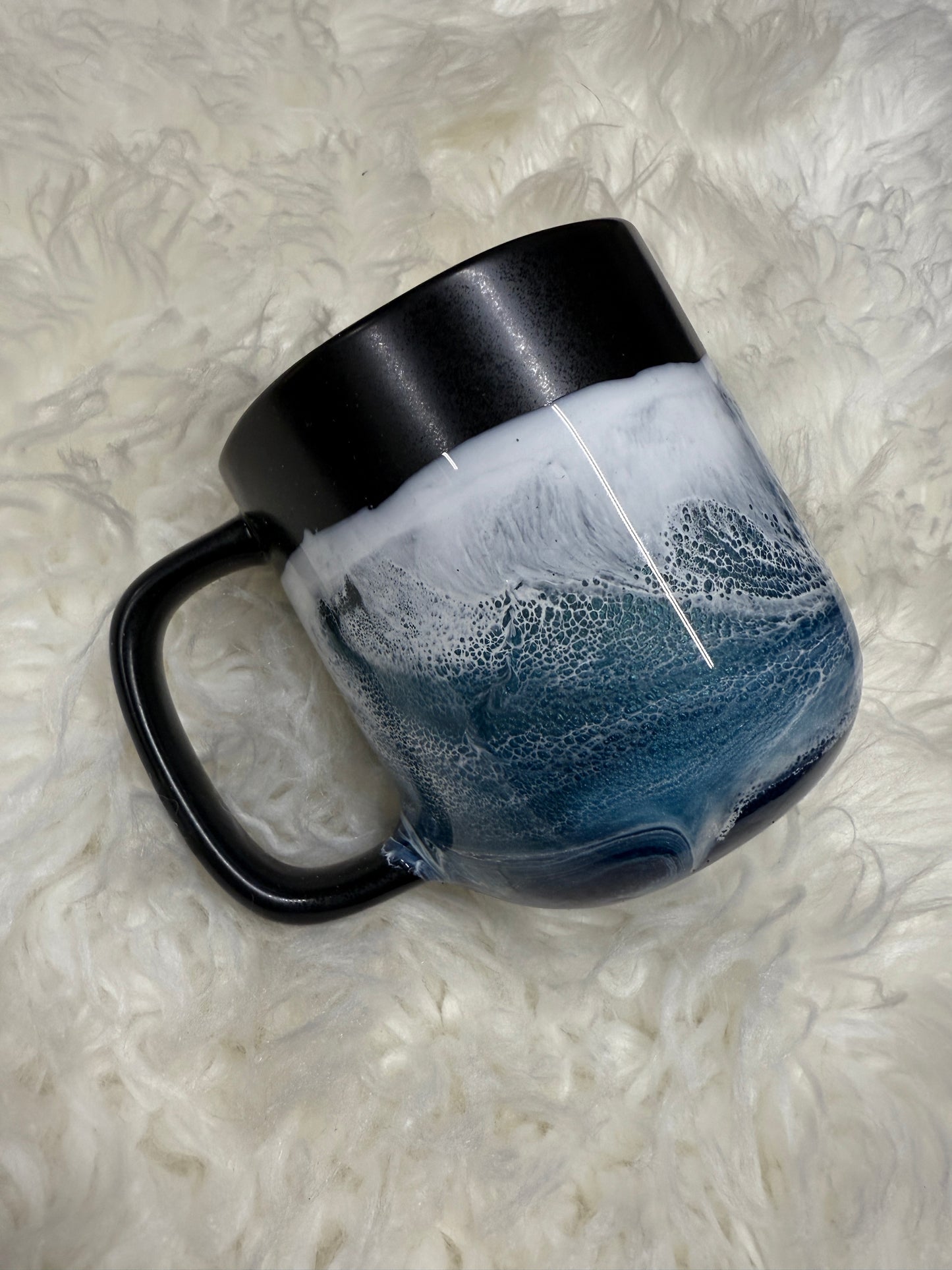 Matte Black Coastal Coffee Mug