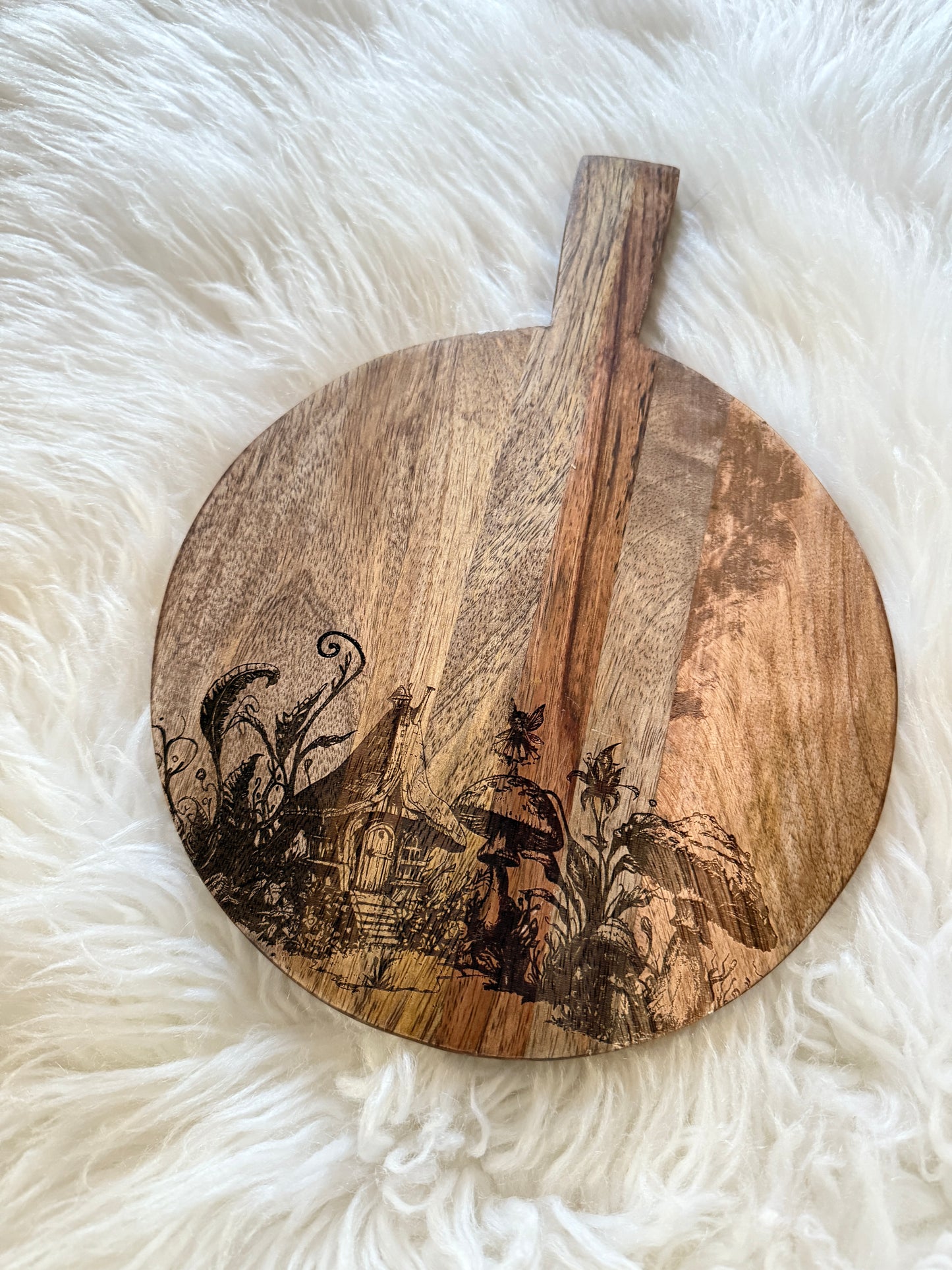 Fairy Garden Engraved Charcuterie Board