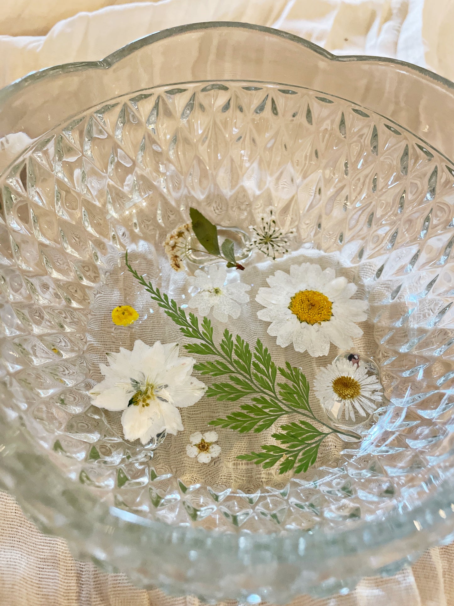 Footed Crystal Jewelry Dish