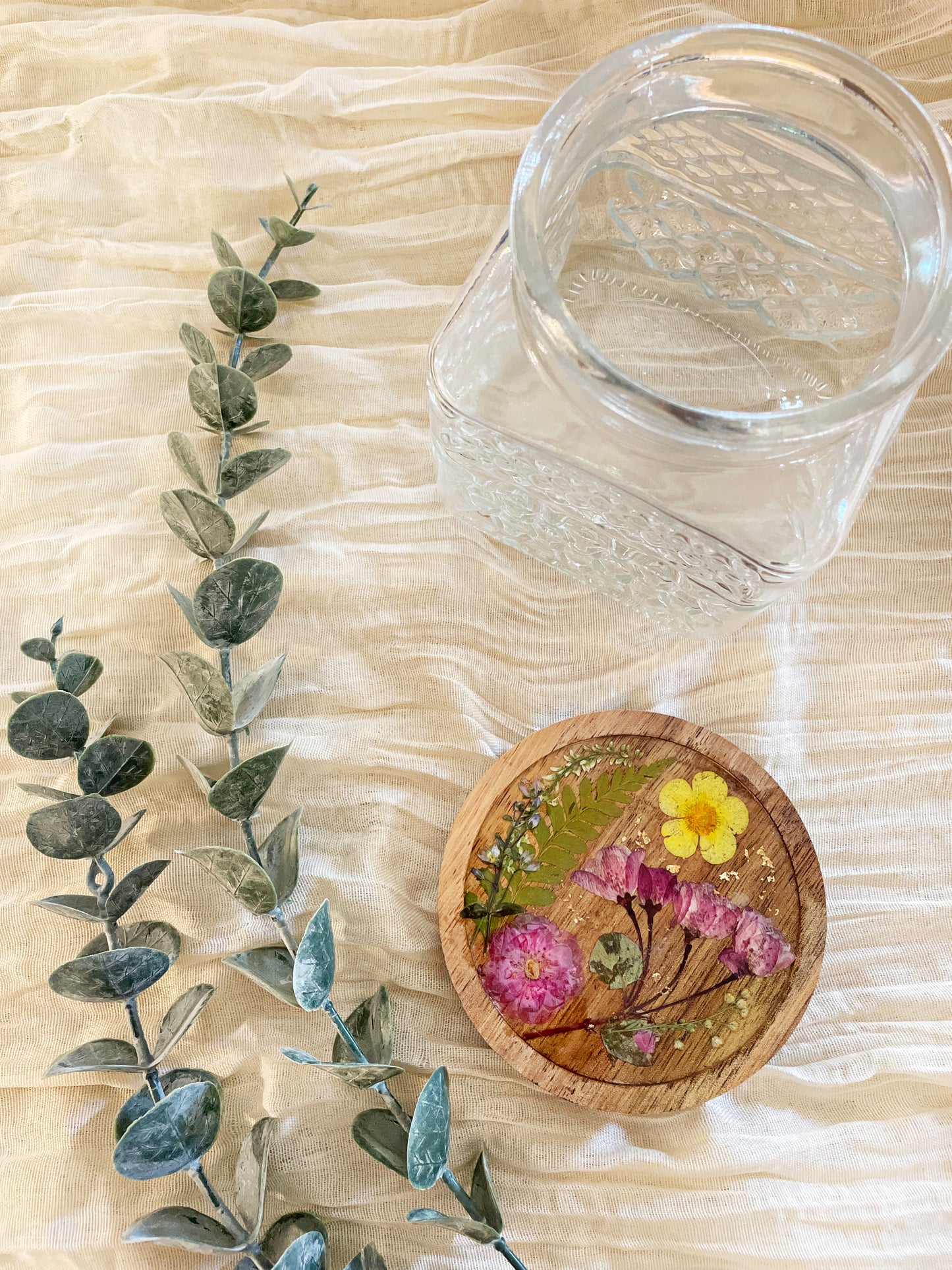 Pressed Flower Storage Canister - Glass Kitchen Decor