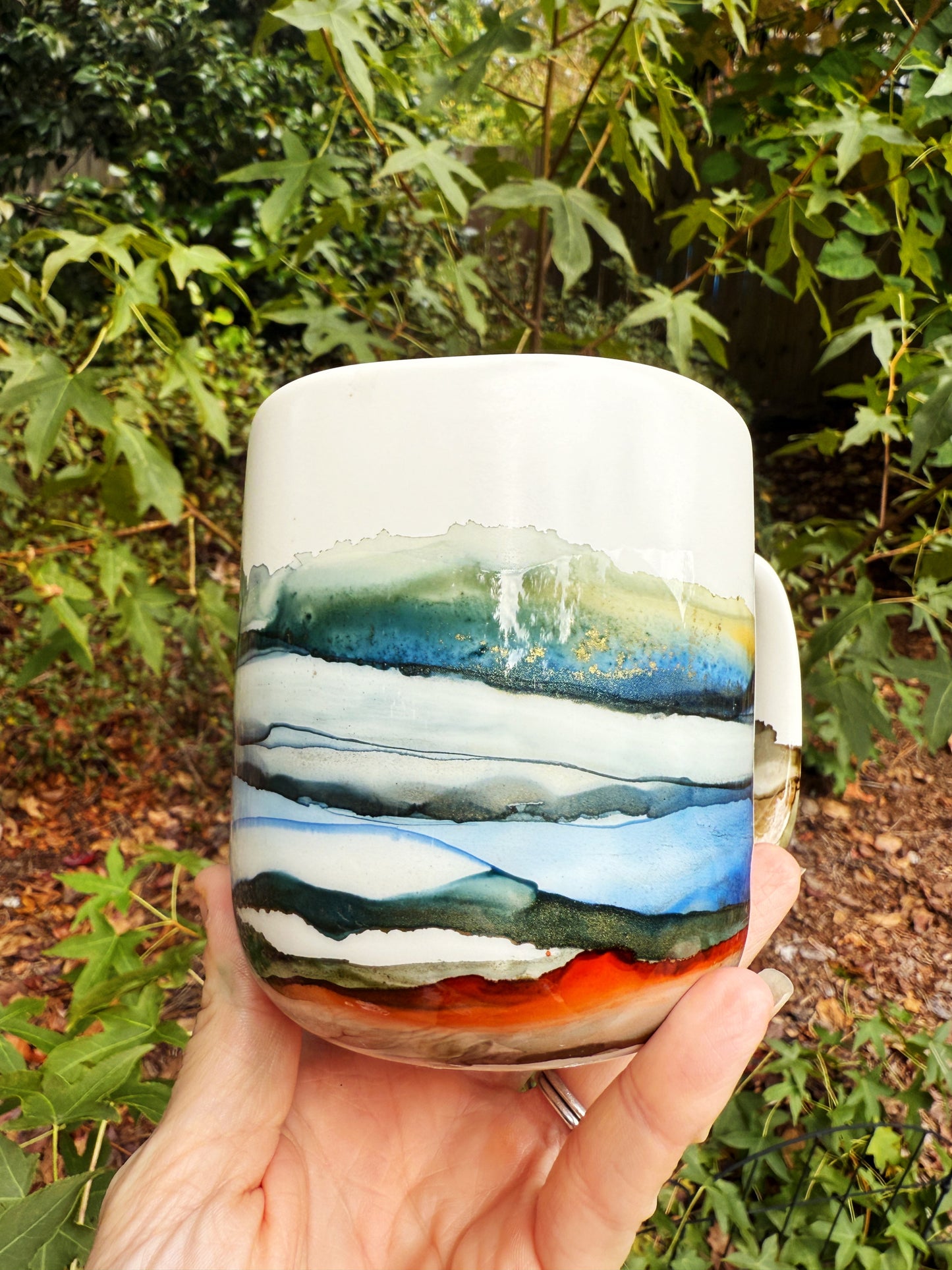 Blue Ridge Parkway Hand Painted Mug