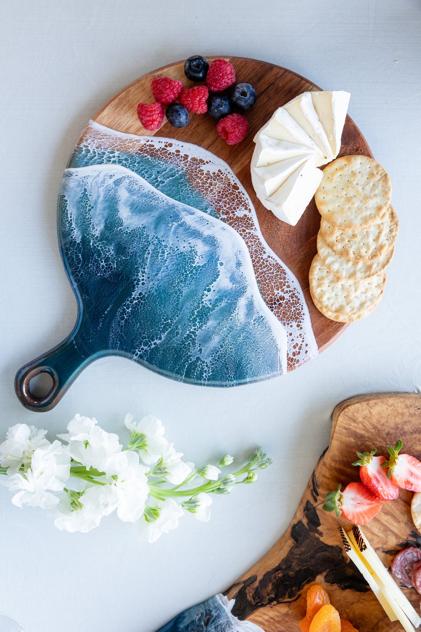 Round Coastal Charcuterie Board