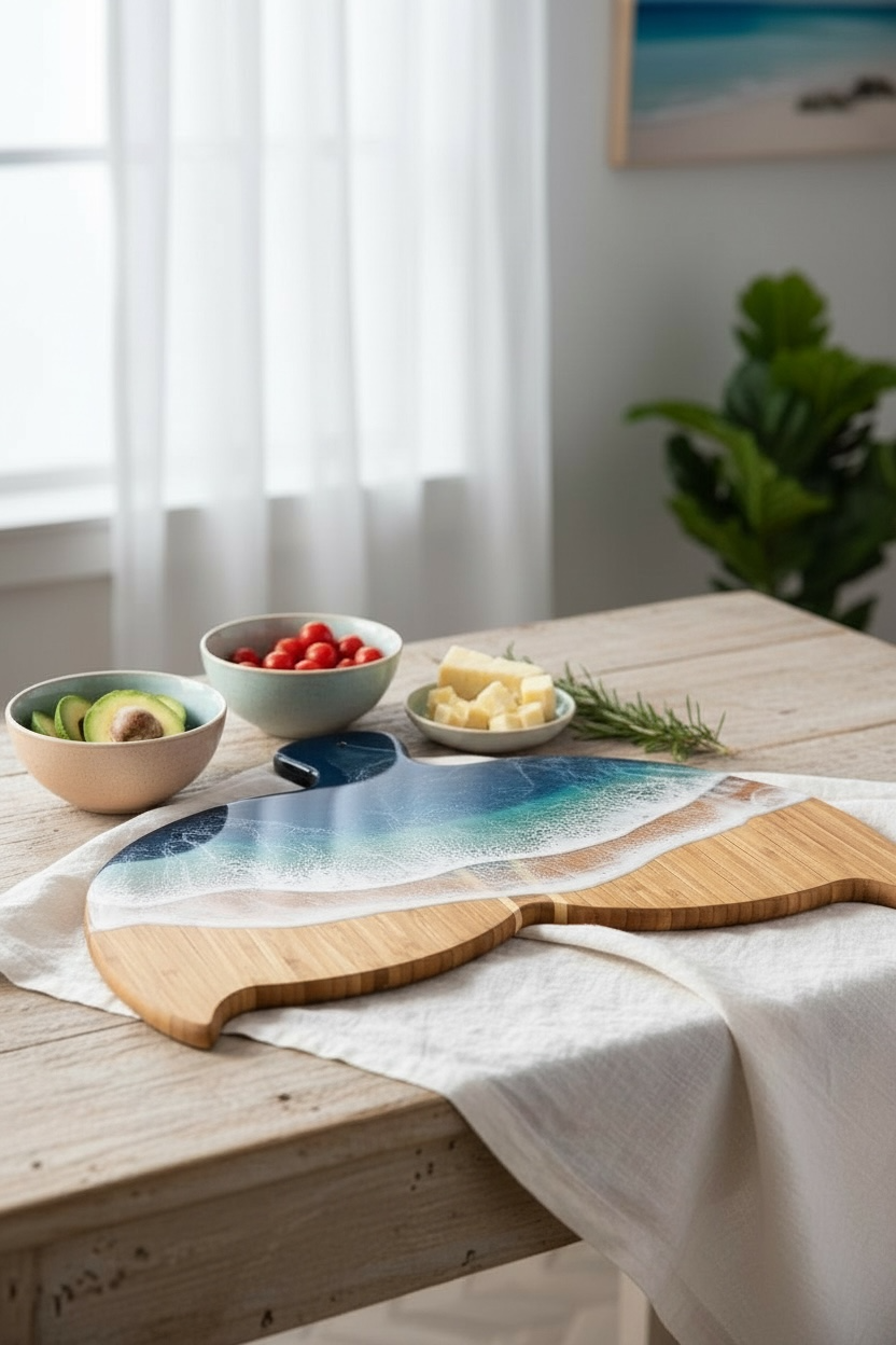 Shimmering Whale Tail Charcuterie Board