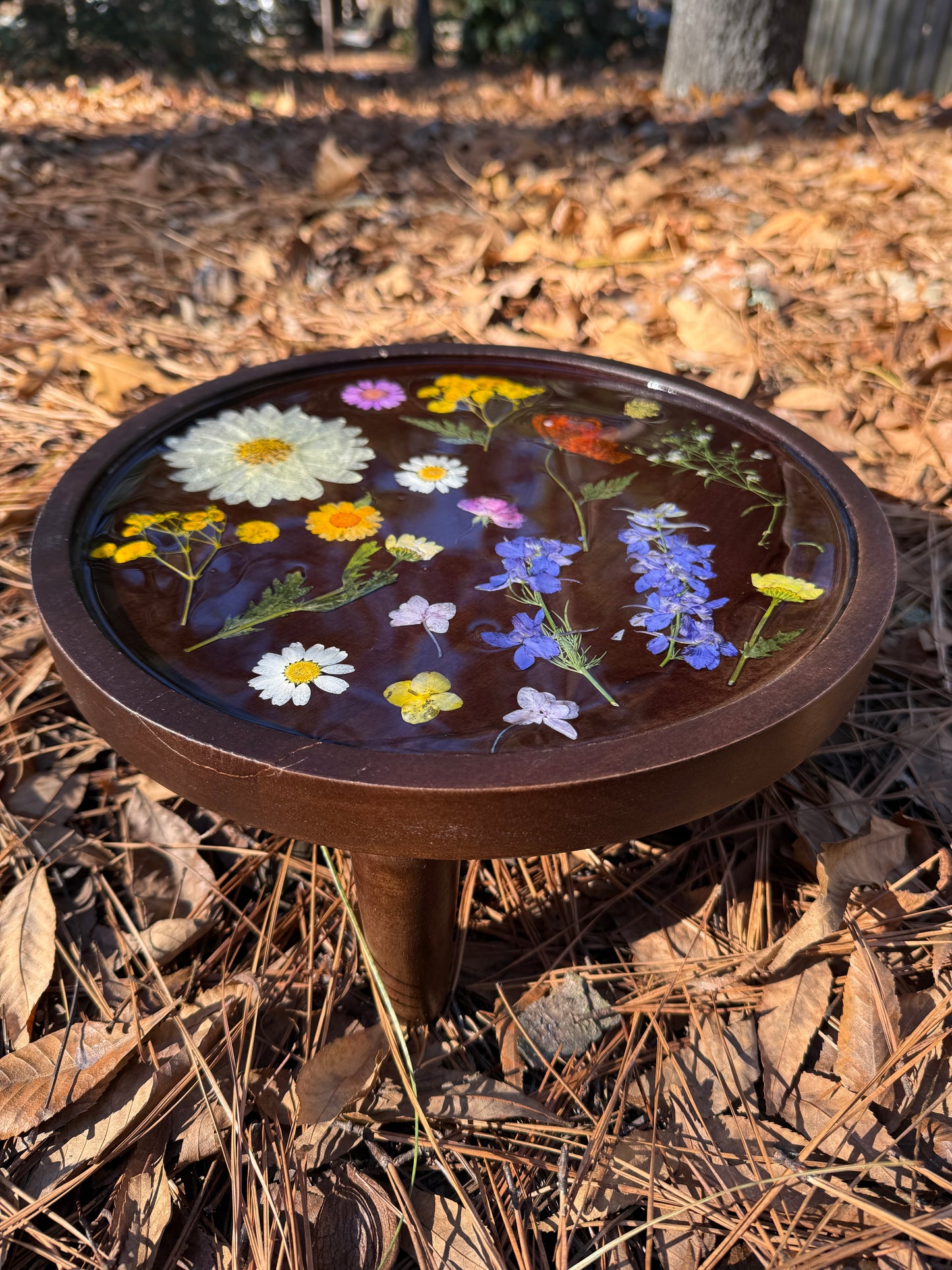 Pedestal Pressed Flower Tray