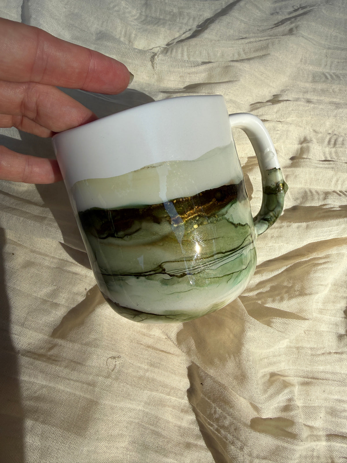 Hand painted ceramic mug