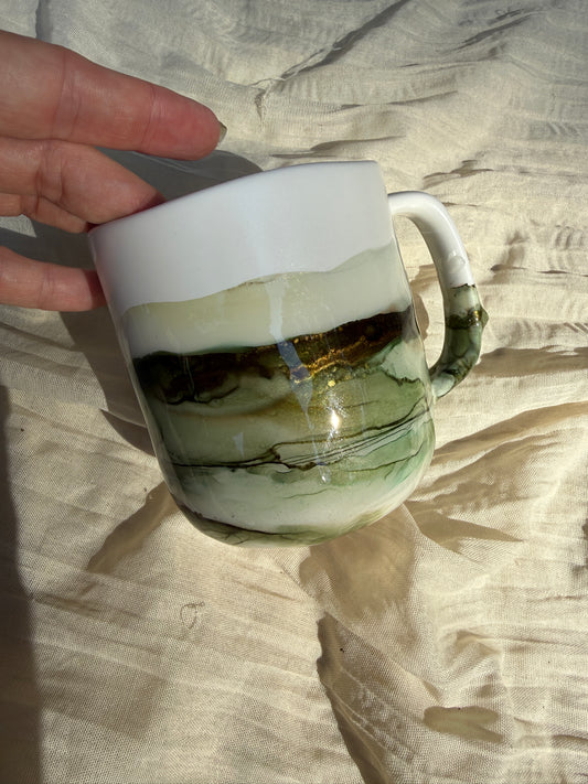 Hand painted ceramic mug