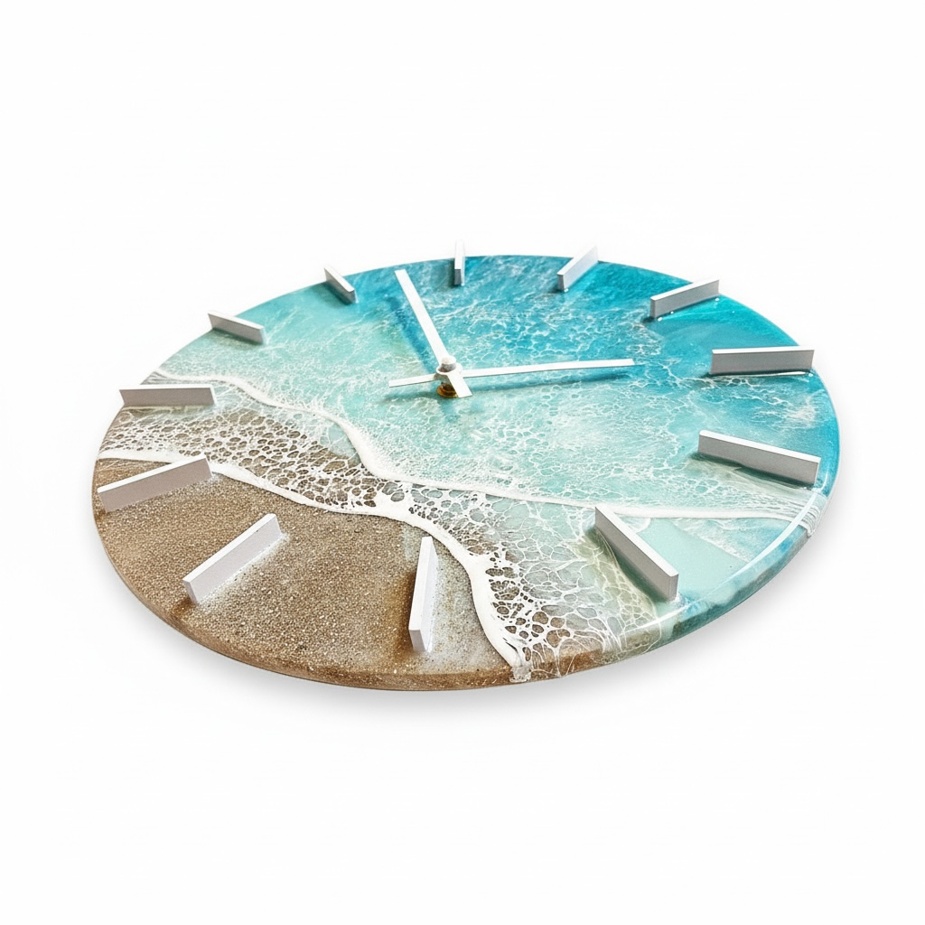 Coastal Wall Clock | Beach Sand Clock | Beach House Gift | Vacation Rental Decor