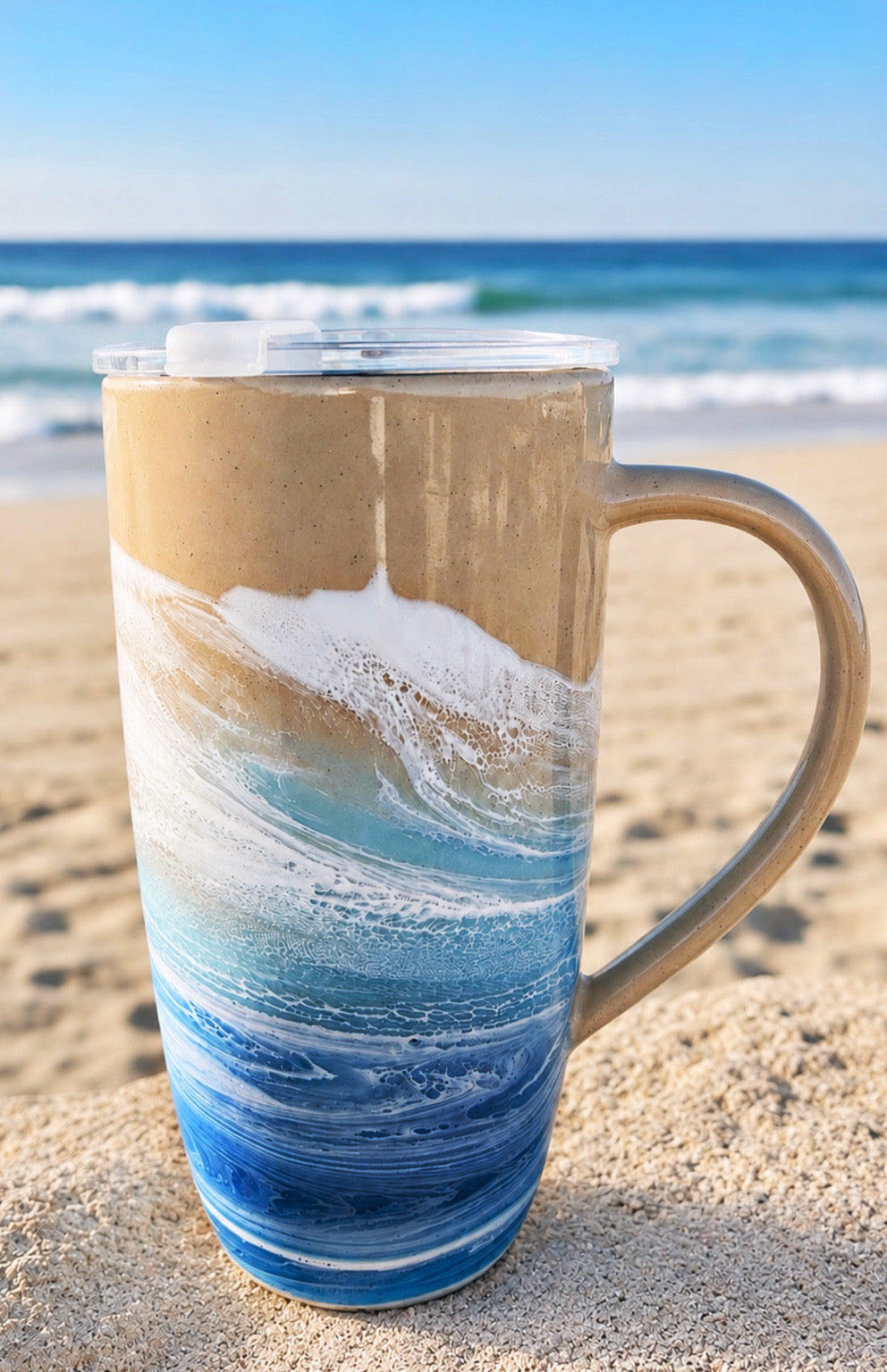 Coastal Ceramic Travel Mug | 20 oz