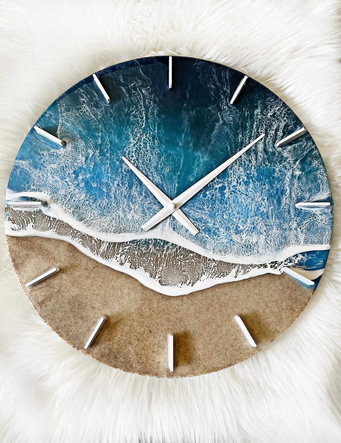 Coastal Wall Clock | Beach Sand Clock | Beach House Gift | Vacation Rental Decor
