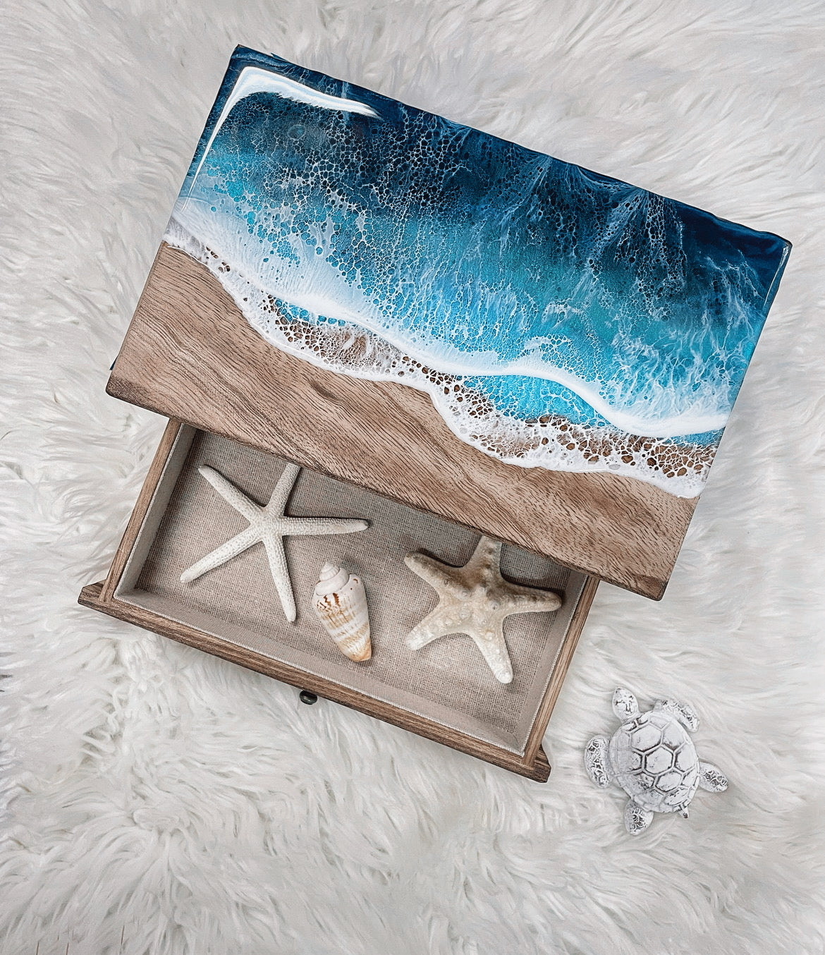 Rustic Coastal Jewelry Box