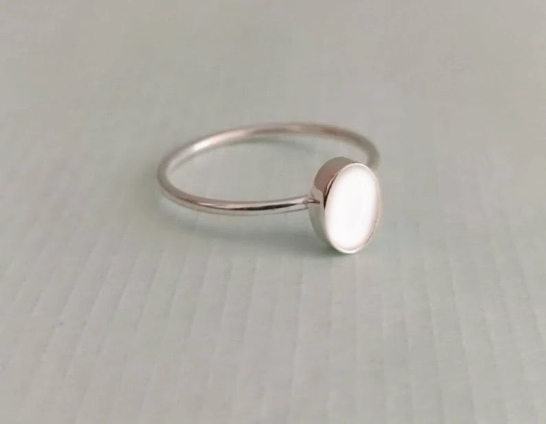 Custom Sterling Silver Keepsake Ring – Personalized Memorial or Breastmilk Inclusion Jewelry