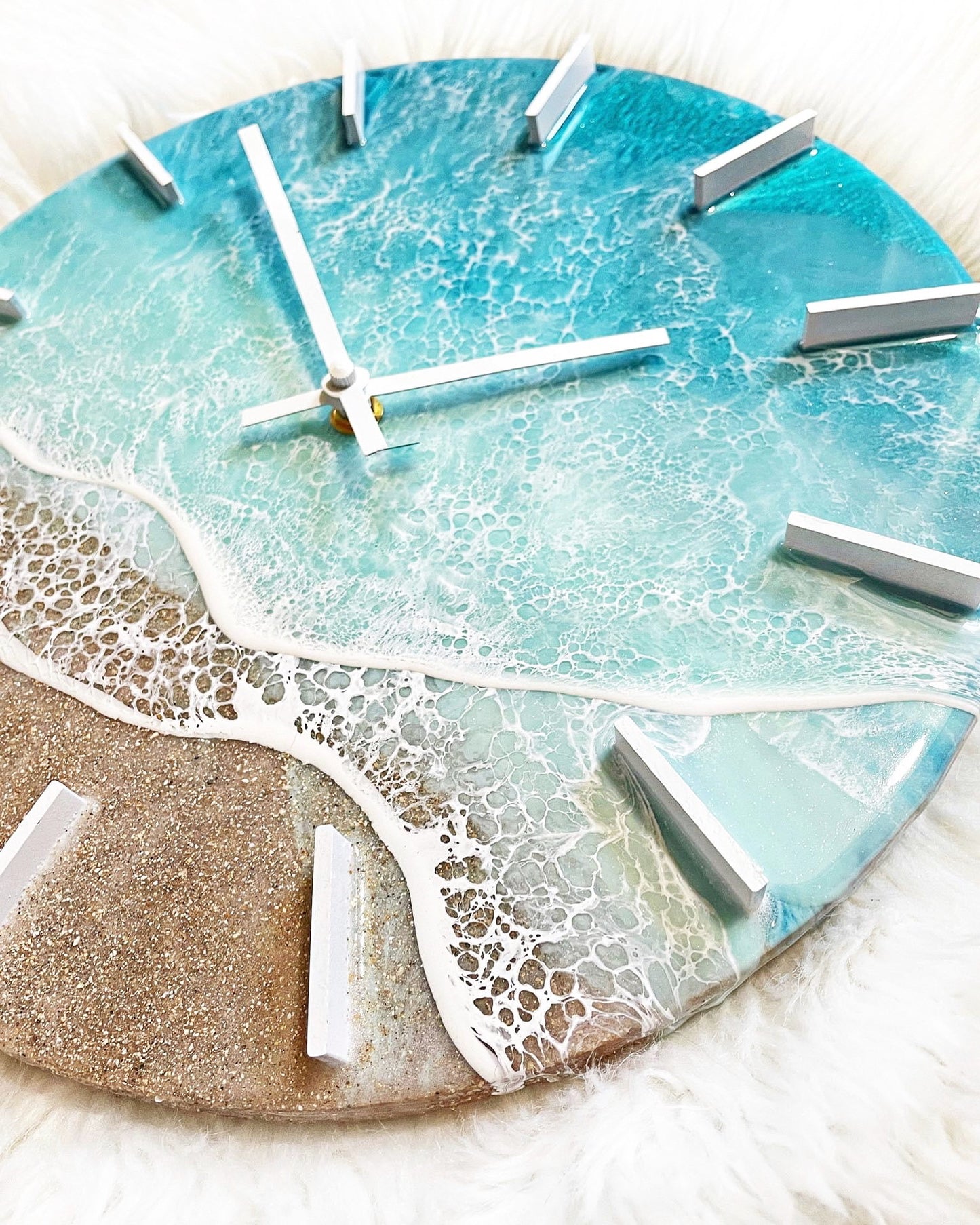 Coastal Wall Clock | Beach Sand Clock | Beach House Gift | Vacation Rental Decor