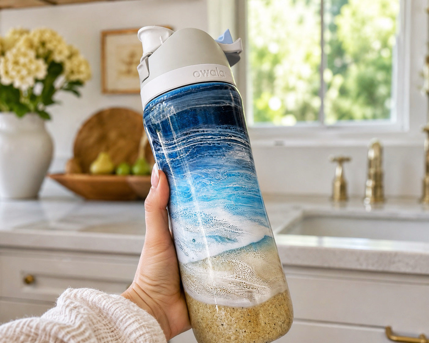 Owala FreeSip Beach Sand Coastal Water Bottle