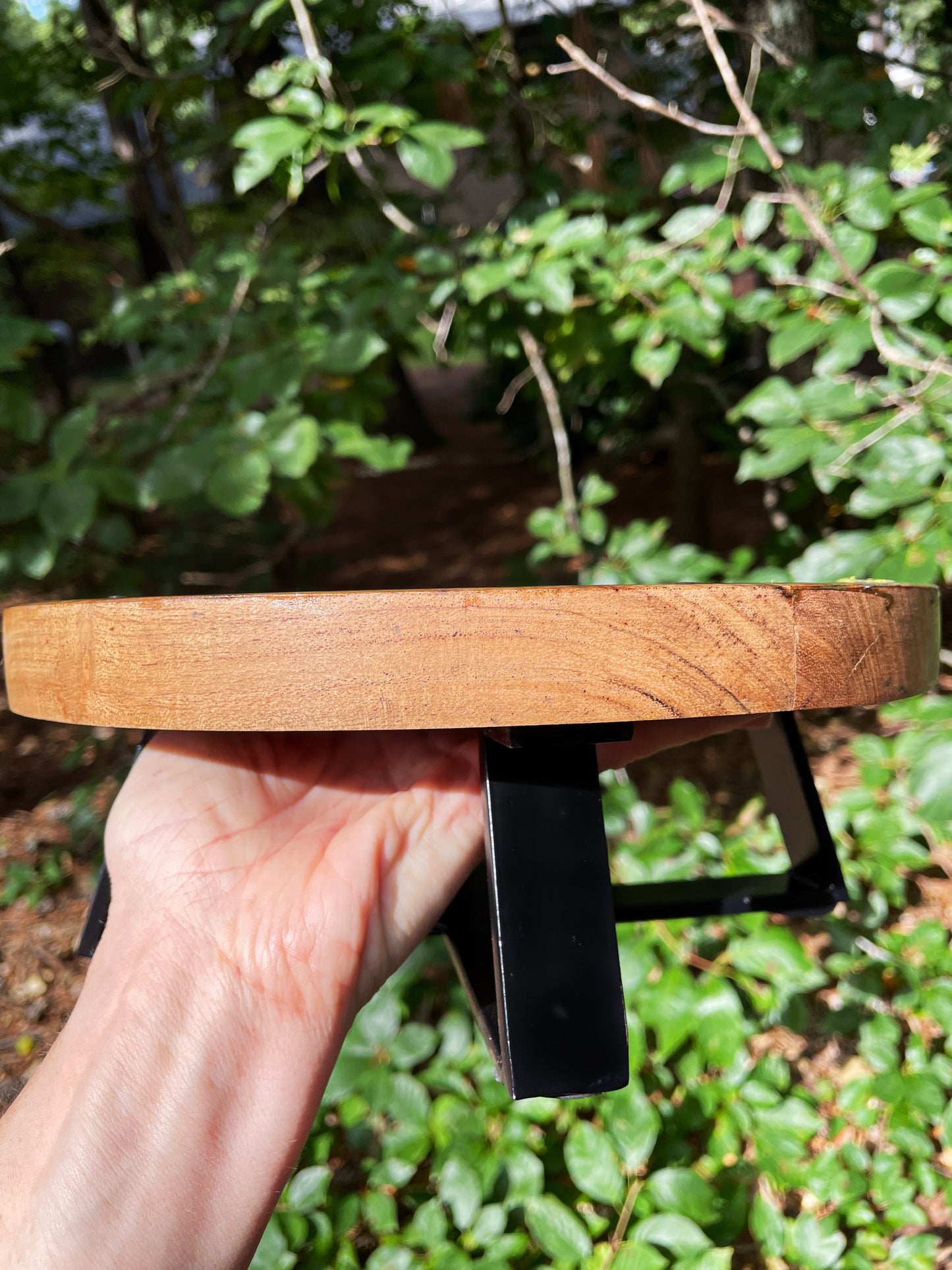 Cross-Bar Wooden Display Stand