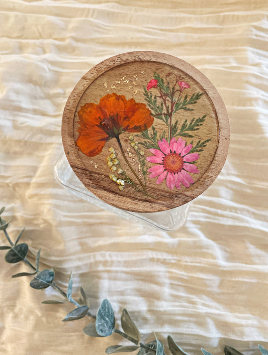 Pressed Flower Storage Canister - Glass Kitchen Decor