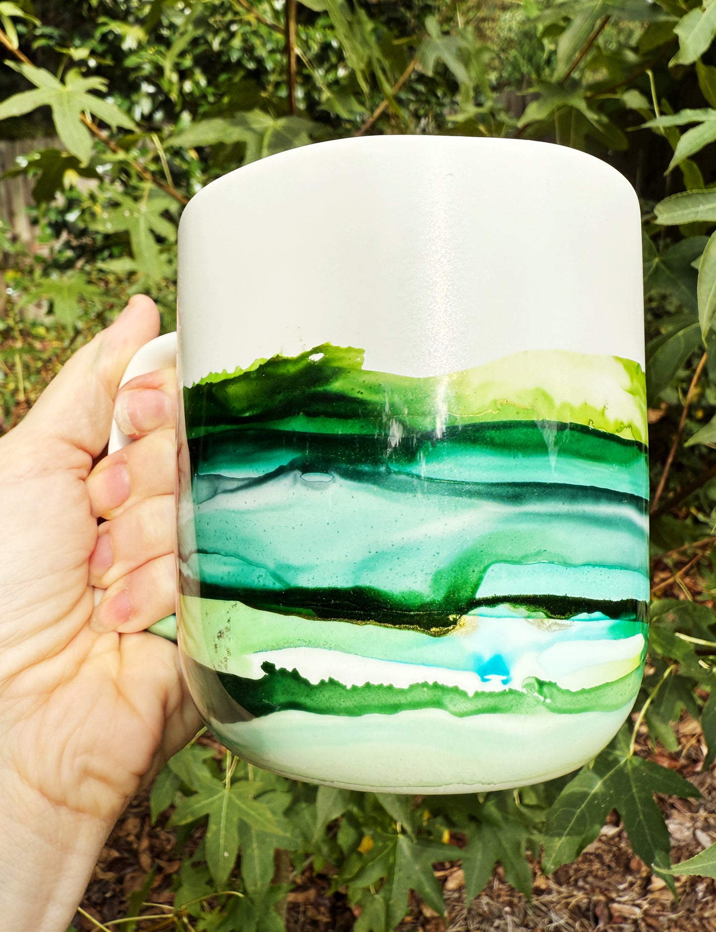 Mt. Ranier Artisan Hand Painted Mug