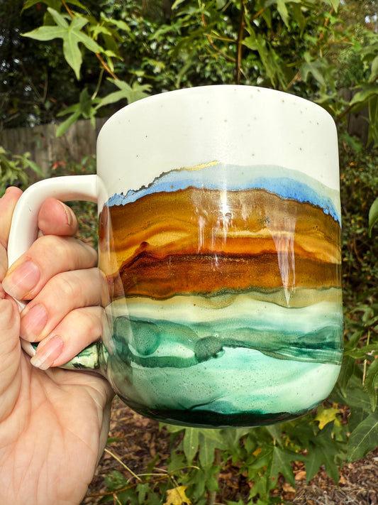 Yellowstone Artisan Hand Painted Mug