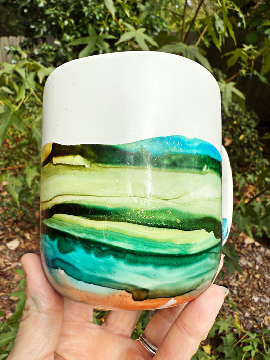 Crater Lake Hand Painted Mug
