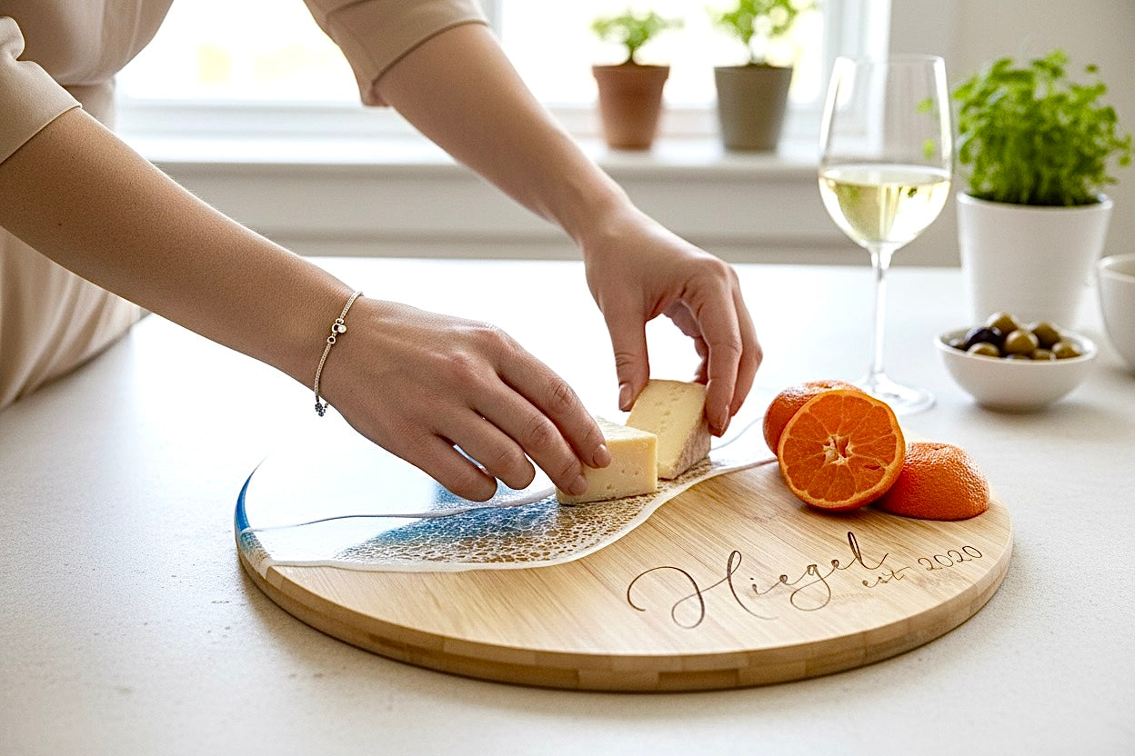 Coastal 14" Bamboo Turntable