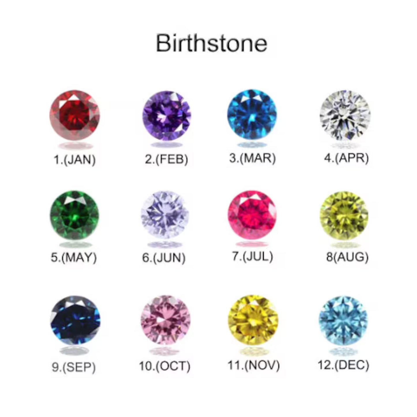 Birthstone Keepsake Ring Stackable Ring - 14 K Solid Gold